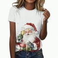 thumbnail image 1 of UngA Womens Christmas Shirt Funny Merry and Bright T-Shirts Christmas Tree Shirts Merry Christmas Graphic Tee Tops Christmas Tshirts Shirts for Women White,L, 1 of 6