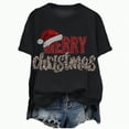 thumbnail image 1 of UngA Womens Christmas Shirts Merry Christmas T-Shirt Xmas Tree Casual Short Sleeve Tee Tops Christmas Tshirts Shirts for Women Black,XXL, 1 of 6