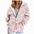 thumbnail image 1 of UngA Womens Christmas Sweatshirt Full Zip Up Hoodie Women Cute Graphic Printed Long Sleeve Fuzzy Sweater Jackets Womens Christmas Hoodie,XXXL, 1 of 7