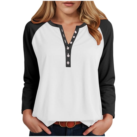 UngA Womens Fall Clothes Tshirts for Women Tops Women's Long Sleeve Tops Crewneck Basic Lightweight Fall Shirt Black,S