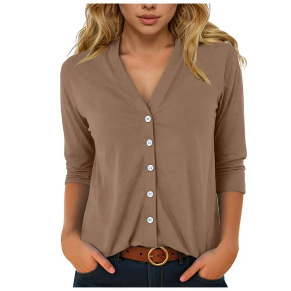 UngA Womens Long Sleeve T Shirts Womens Long Sleeve Scoop Neck Ribbed Knit Fitted Casual Tops Tee Slim Basic Shirts Coffee,XL