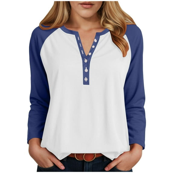 UngA Womens Long Sleeve T Shirts Womens T Shirts Casual Curved Hem Tunic Tops Basic Loose Fit Tees Fall Outfits 2025 Sky Blue,L