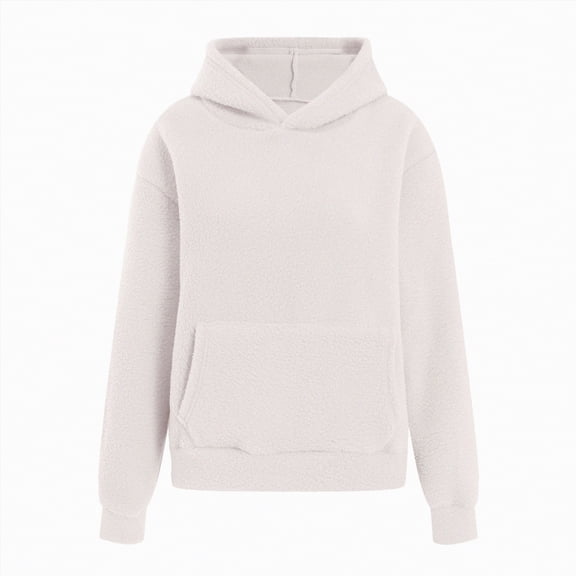 UngA Womens Oversized Hoodie Cute Long Sleeve Tops Loose Fleece Sweatshirts Pullover Shirts with Pocket Hoodie Women (White,S)