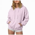 thumbnail image 1 of UngA Womens Oversized Hoodie Pullover Sweatshirt Long Sleeve Hoodies Kangaroo Pocket Fleece Basic Sweater Hoodie Women (Pink,3XL), 1 of 6