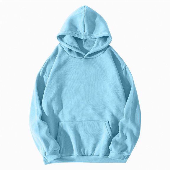 UngA Womens Oversized Hoodies Fleece Hoodies Soft Midweight Casual Hooded Sweatshirts Y2K Fall Winter Pullover Tops Kangaroo Pocket Hoodies Women (Sky Blue,S)