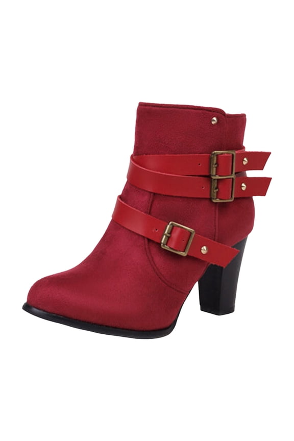 Womens Wide Calf Cowboy Boots Women's Mid Calf The Western Cowboy Boots Fashion Cowgirl Boots For Women Low Heel Red,6