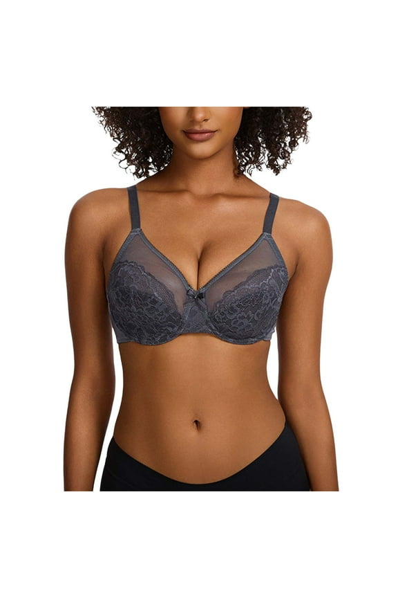 Womens Wireless Push Up Bras for Women No Underwire Seamless Full Coverage Supportive T Shirt Everyday Plus Size Womens Bras Grey,36G