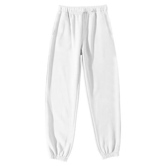 UngA Womens Work Pants Womens Casual Linen High Waist Pants Drawstring Loose Fit Summer Pants Trousers with Side Pockets White,2XL