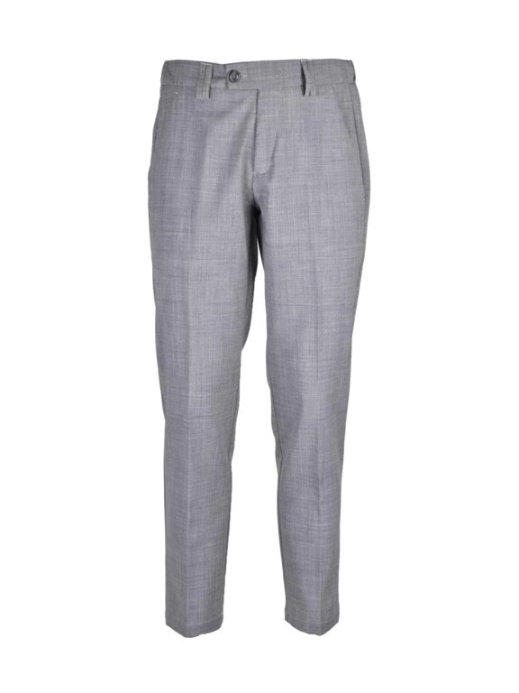 Wool Polyester Stretch Trousers - Grey (Men's)