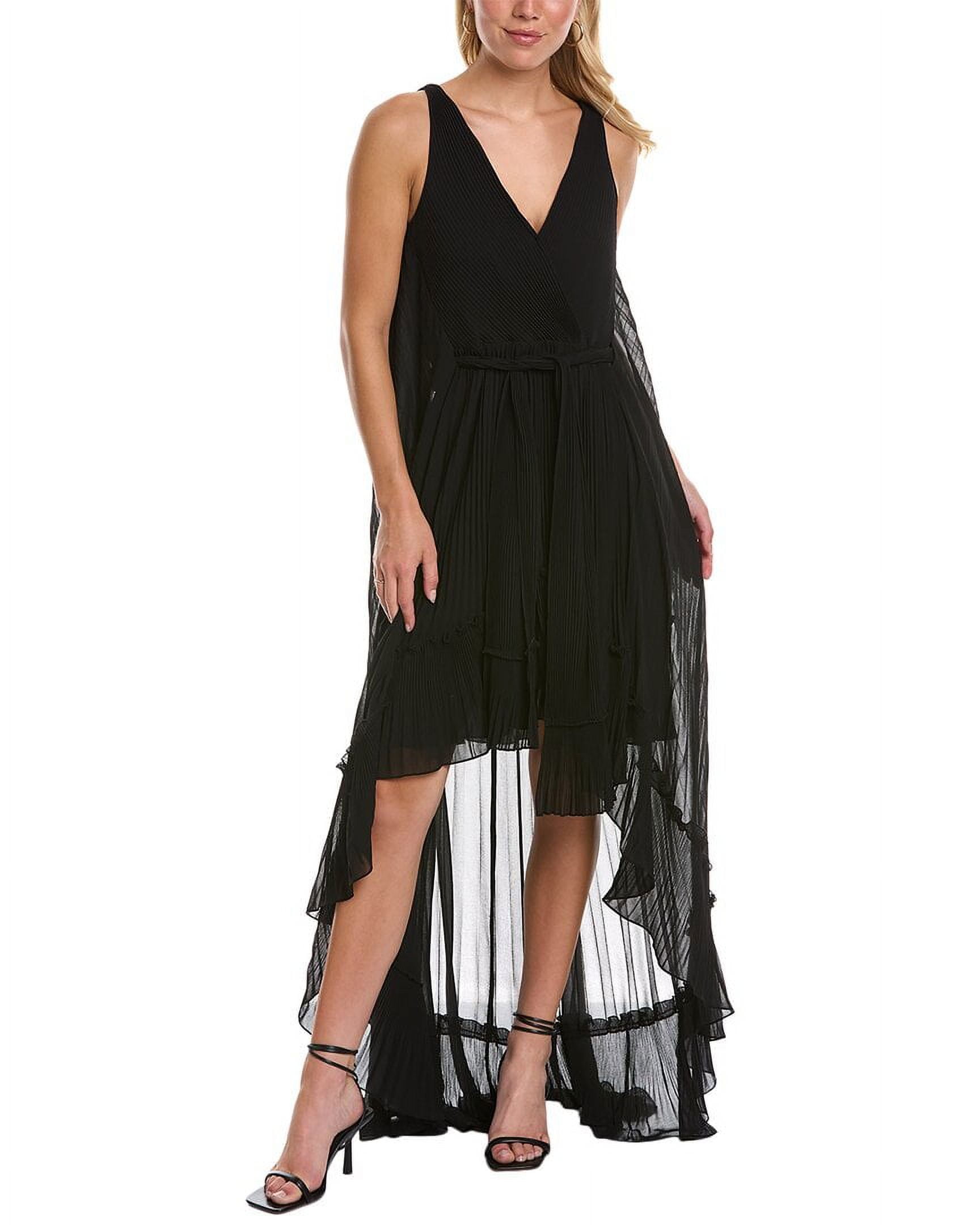 black polyester maxi dress STRAPLESS STONE FLOOR LENGTH Black DRESS WITH SCARF DETAIL | HAPPY CLOTHING