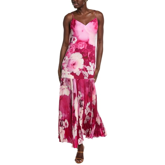 Ungaro womens  Camden Printed Maxi Dress, xs, Red