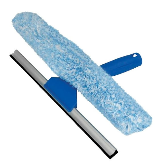 Unger 10 in. Microfiber Window Squeegee/Scrubber