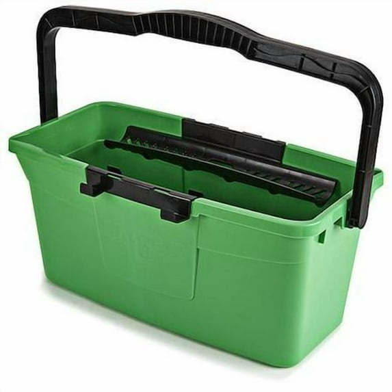 Unger 3 gal Rectangular Window Cleaning Bucket, Green, Polypropylene