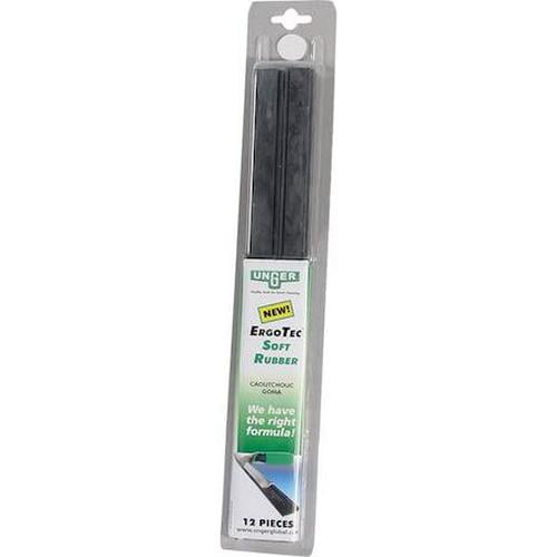Unger Blister Pack, Soft Rubber, 16 L, Black, PK 12