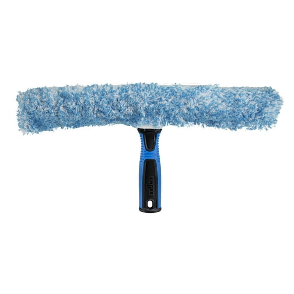 Unger Professional Window Scrubber - Microfiber Sleeve - 14 In, Blue