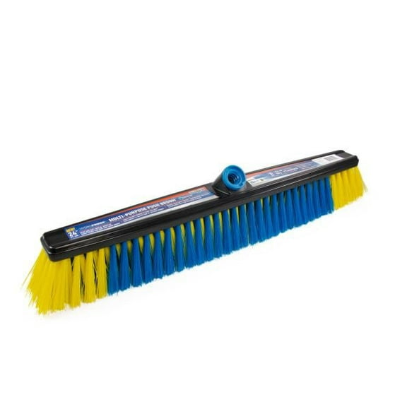 Unger Professional Multi-Purpose Push Broom - Heavy Duty Outdoor Upright - 24 Inch Blue