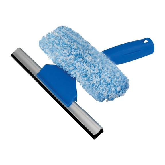 Unger Professional Microfiber Window Combi: 2-in-1 Professional Squeegee and Window Scrubber, 6"