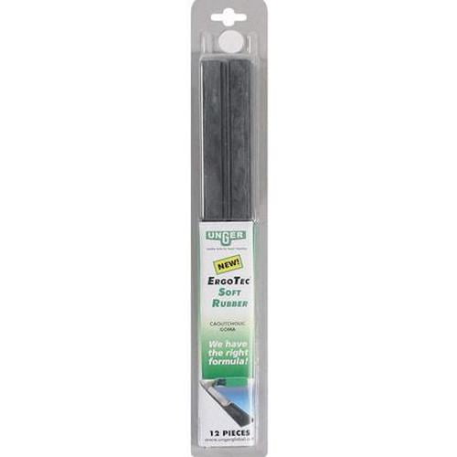 Unger UNGRT400 Squeegee Rubber Blade, Black - Pack of 12