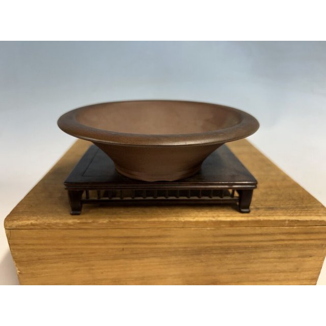 Unglazed Bonsai Tree Tokoname Pot Yamaaki Kiln Shohin Size 6 1/4 By 1 7