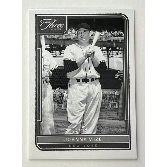 Ungraded 2022 Panini Three & Two Johnny Mize #/99 New York Giants Baseball Card