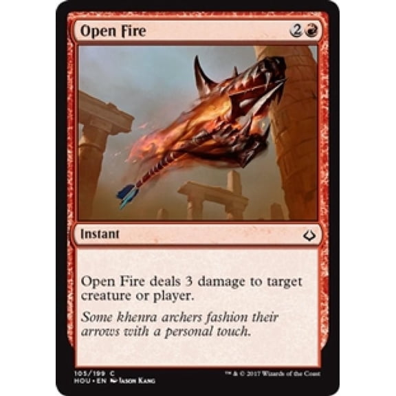 Ungraded Magic: The Gathering Open Fire 105/199 Hour Of Devastation English Near Mint Or Better Trading Card