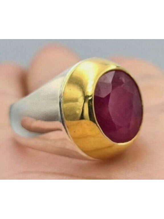 Unheated & Untreated Certified Burma Blood Ruby Ring, Engagement Maink Ring, 925 Sterling Silver Ruby Astrology Men's Ring, Handmade Item