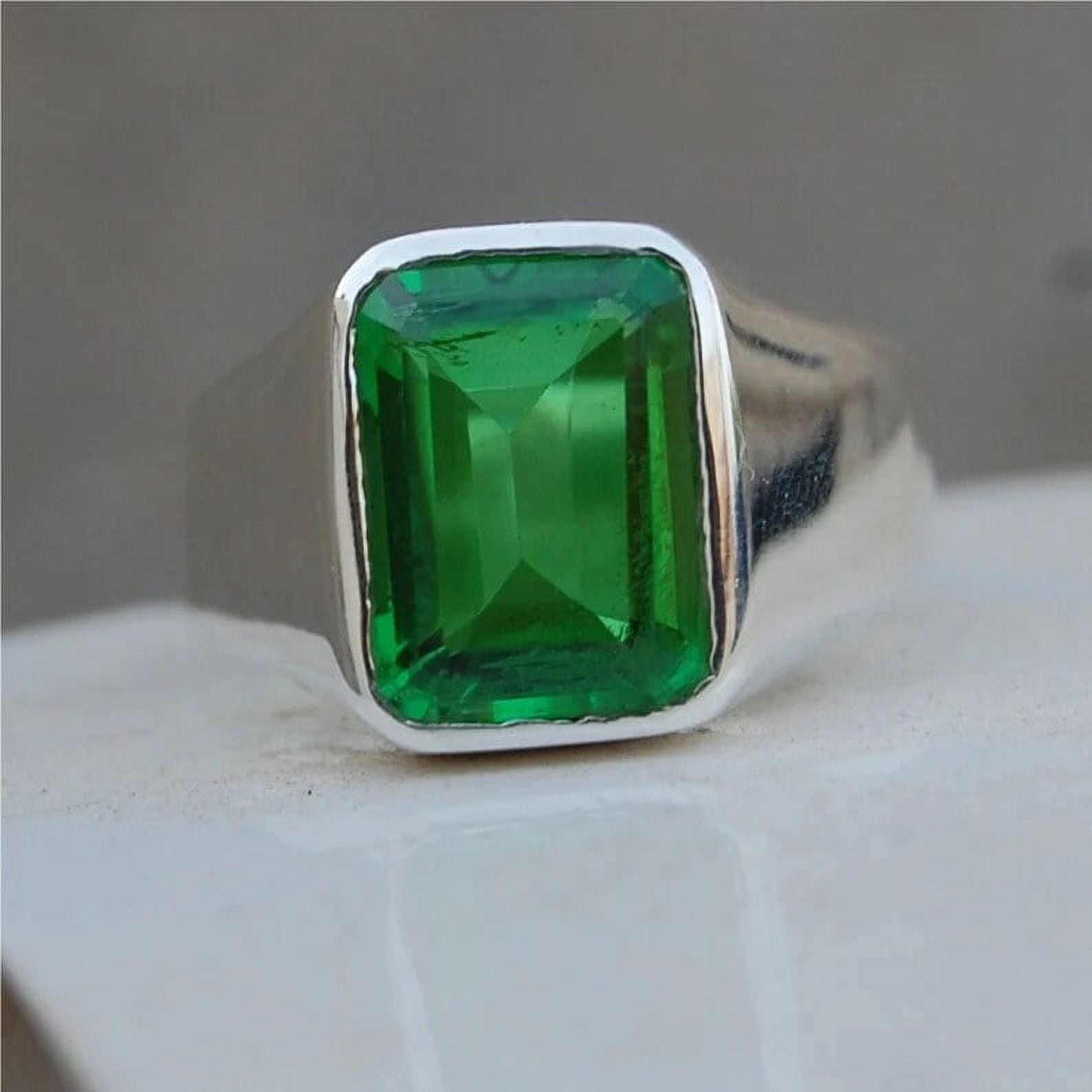 Unheated Untreated Certified Natural Emerald Ring 925 Sterling Silver Panna Ring Emerald Astrology Purpose Men s Ring Gemstone Ring