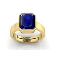 thumbnail image 1 of Unheated Untreatet 14.25 Carat Aaa+ Quality Natural Blue Sapphire Neelam Gold Plated Adjustable Gemstone Ring For Women'S And Men'S (Lab - Certified)-B0C37K, 1 of 7