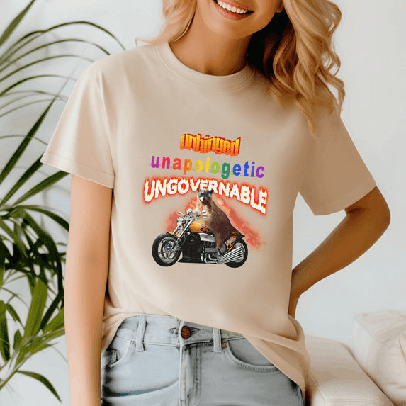 Unhinged Unapologetic Ungovernable Raccoon Shirt, Meme Tee, Trending Tshirt, Raccoon Shirt, Funny Friend Gift