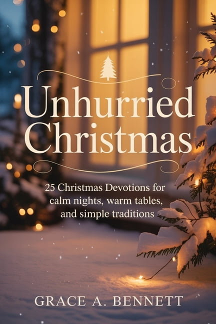 Unhurried Christmas: 25 Christmas Devotions for Calm Nights, Warm Tables, and Simple Traditions, (Paperback)