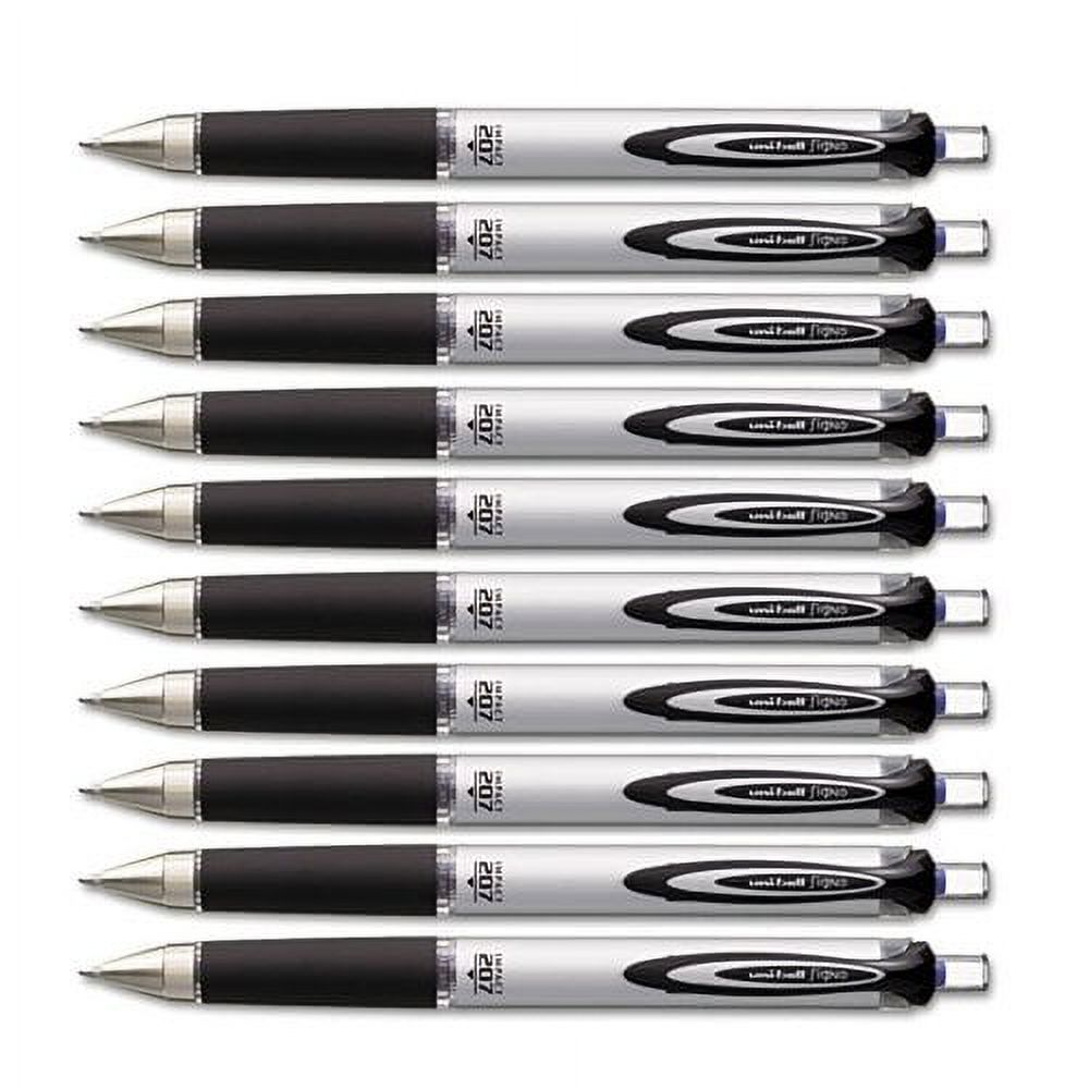 Uni-Ball Impact Retractable Gel Ink Pen, Blue Ink, 10 Pens (65871)