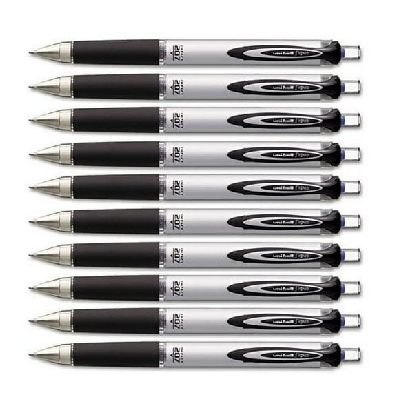 Uni-Ball Impact Retractable Gel Ink Pen, Blue Ink, 10 Pens (65871)