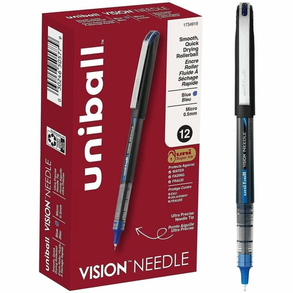 Uni-Ball, SAN1734919, Needle Vision Soft Grip Pens