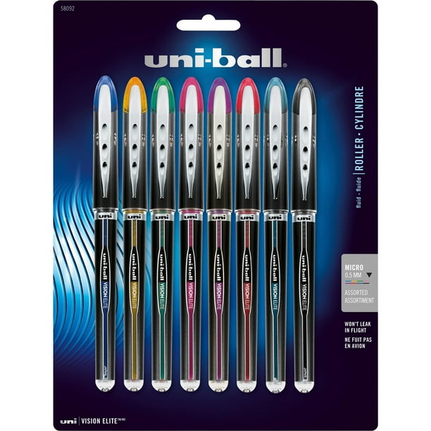 UniBall, SAN58092PP, Vision Elite Rollerball Pens, 8 / Pack