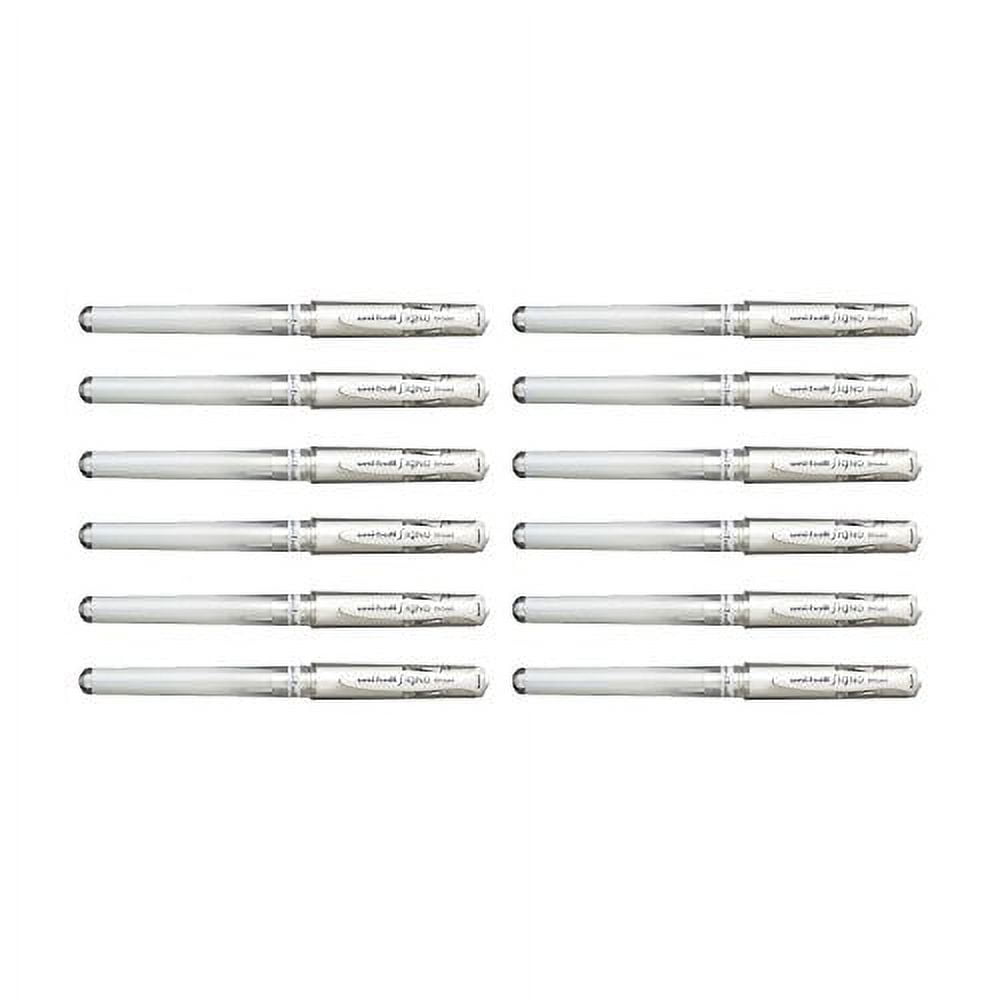 Uni-Ball Signo Broad Point Gel Impact Pen White (12 Pens)