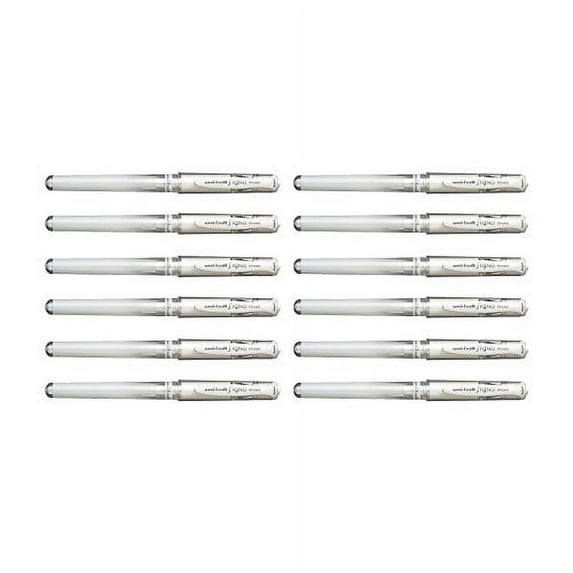 Uni-Ball Signo Broad Point Gel Impact Pen White (12 Pens)