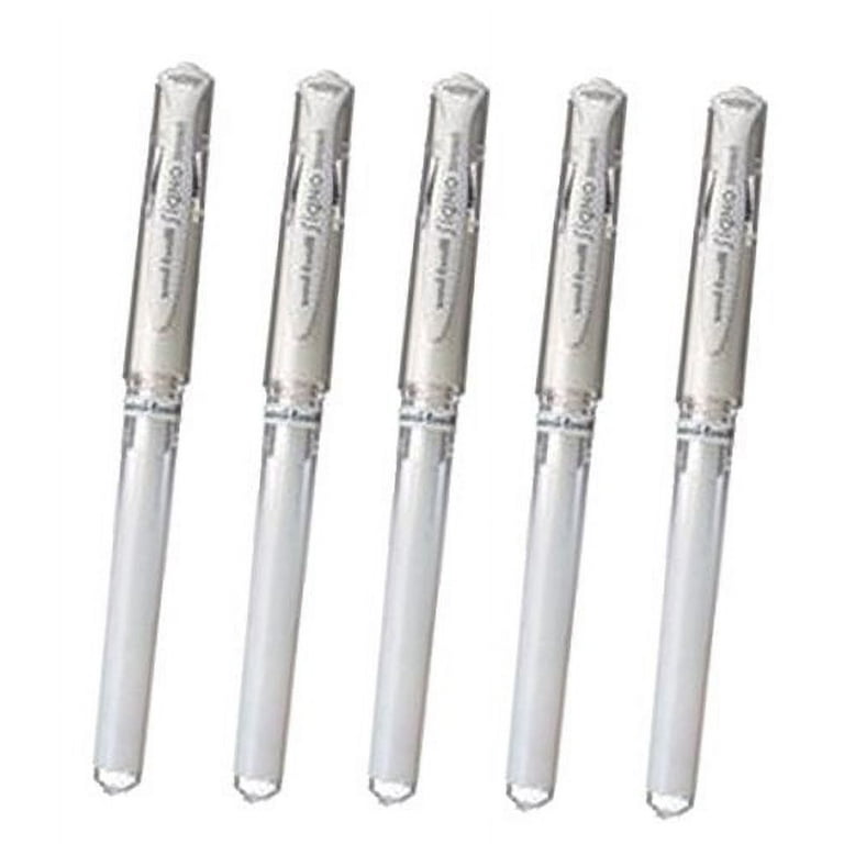 Uni Ball Signo Broad Point Gel Impact Pen White Ink Mm Value Set of 5 NEW