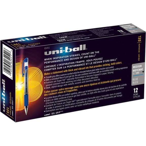 Uni-Ball Signo Gel Grip Pens, 1 Dozen (Quantity)