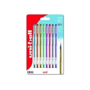 Uni-Ball Signo Metallic Gel Pens, 0.8 mm, Assorted Colours 8-Pack