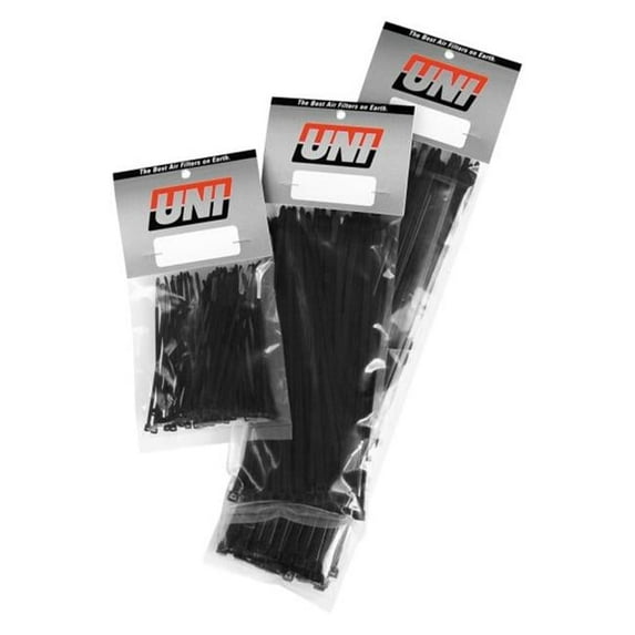 Uni Filter UCT-30-K 4 in. Nylon Black Flat Cable Ties - Pack of 10