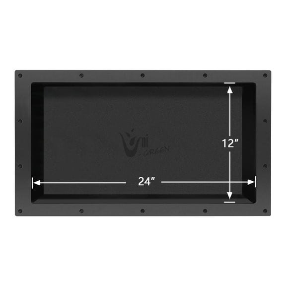 Uni-Green 16"x28" Quick-Install Tile-Ready Shower Niche, Single Compartment Flanged Insert
