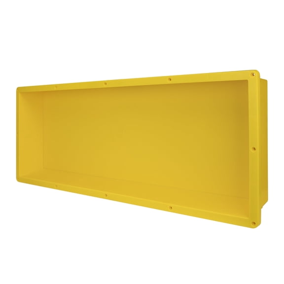 Uni-Green 16"x40" Large Rectangle Shower Niche, Waterproof Tile-Ready Recessed Wall Shelf in Yellow