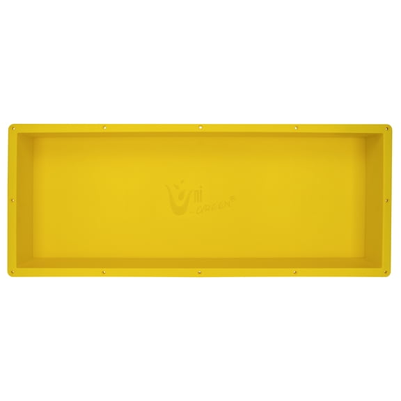 Uni-Green 16"x40" Large Rectangle Shower Niche, Waterproof Tile-Ready Recessed Wall Shelf in Yellow