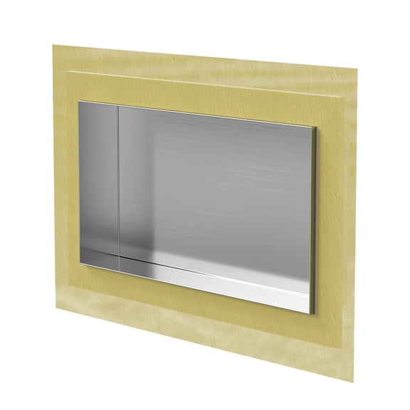 Uni-Green 16x28 Inch Brushed Stainless Steel Shower Niche, No Tile Required Recessed Bathroom Storage Organizer