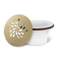 Uni-Green Champagne Bronze 4-1/4 inch Round Shower Base Drain Solvent ...
