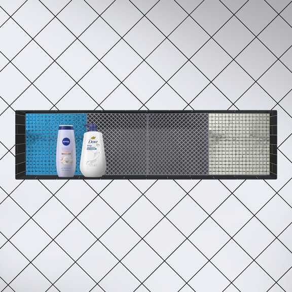 Uni-Green Large Shower Niche Ready to Tile 14X50" with 4pcs Mosaic Mesh Backing Sheets