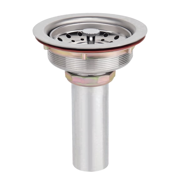 Uni-Green Natural Stainless Steel 3-1/2 inch Kitchen Sink Drain with Rustproof Strainer as Stopper