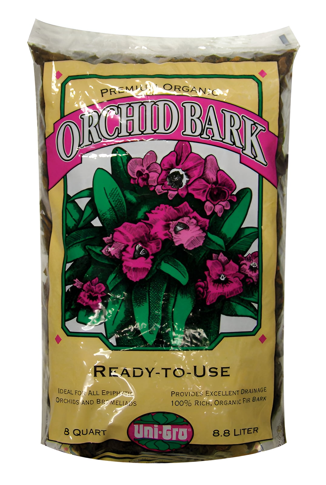 Uni-Gro Organic Orchid Bark Mulch, Brown, 5 lb