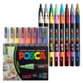 thumbnail image 1 of Uni POSCA PC-3M Water-Based Paint Markers, Fine Tip (0.9-1.3mm), Assorted Colors, 16 Count, 1 of 9