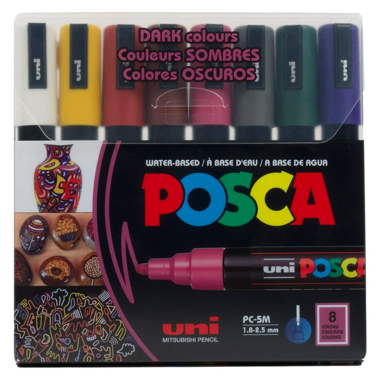 Uni POSCA PC-5M Medium Tip Paint Markers, Water-Based,